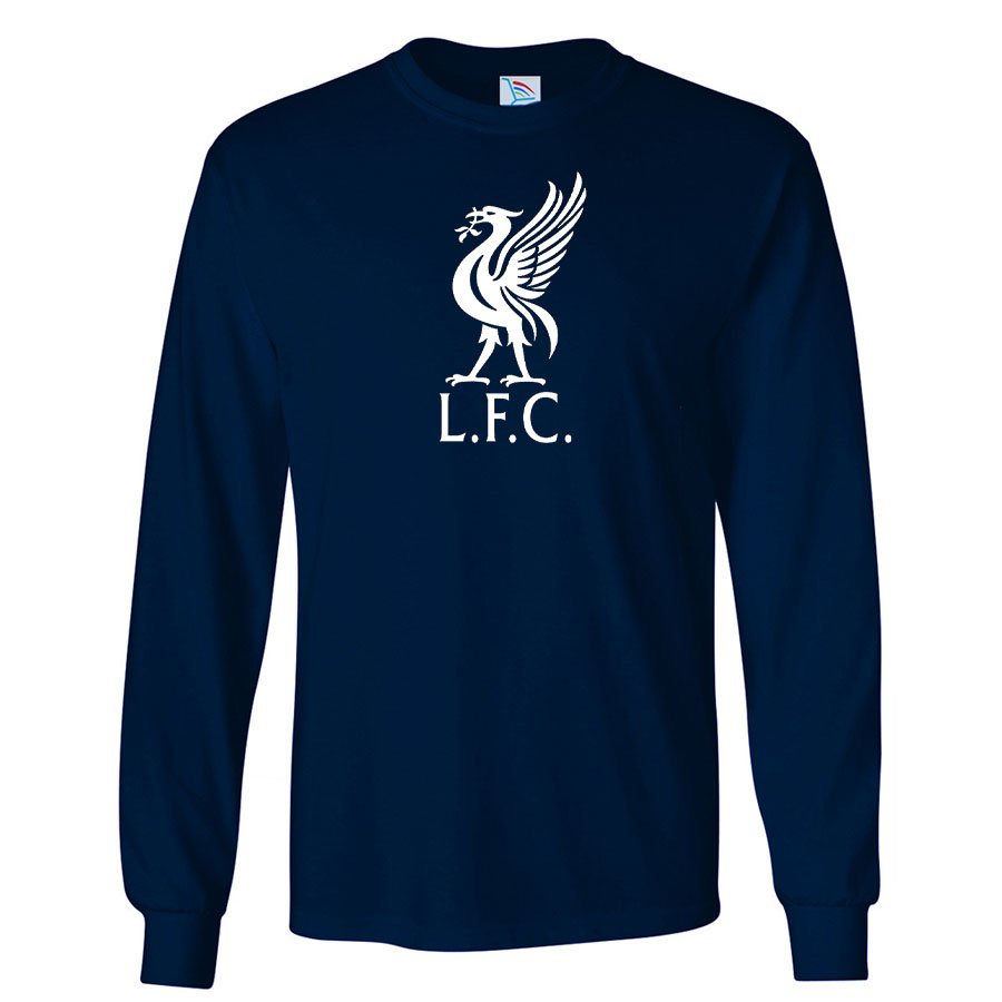 Youth Kids Liverpool L.F.C. Soccer Long Sleeve T-Shirt