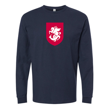 Men's Georgia National Soccer Team Cotton Long Sleeve T-Shirt