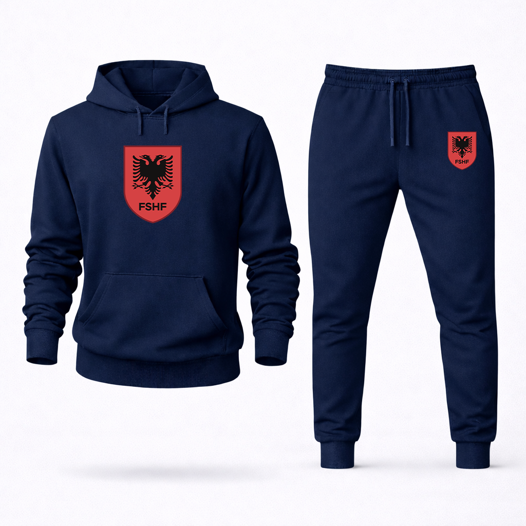 Men's Albania National Soccer Team Hoodie Joggers Set