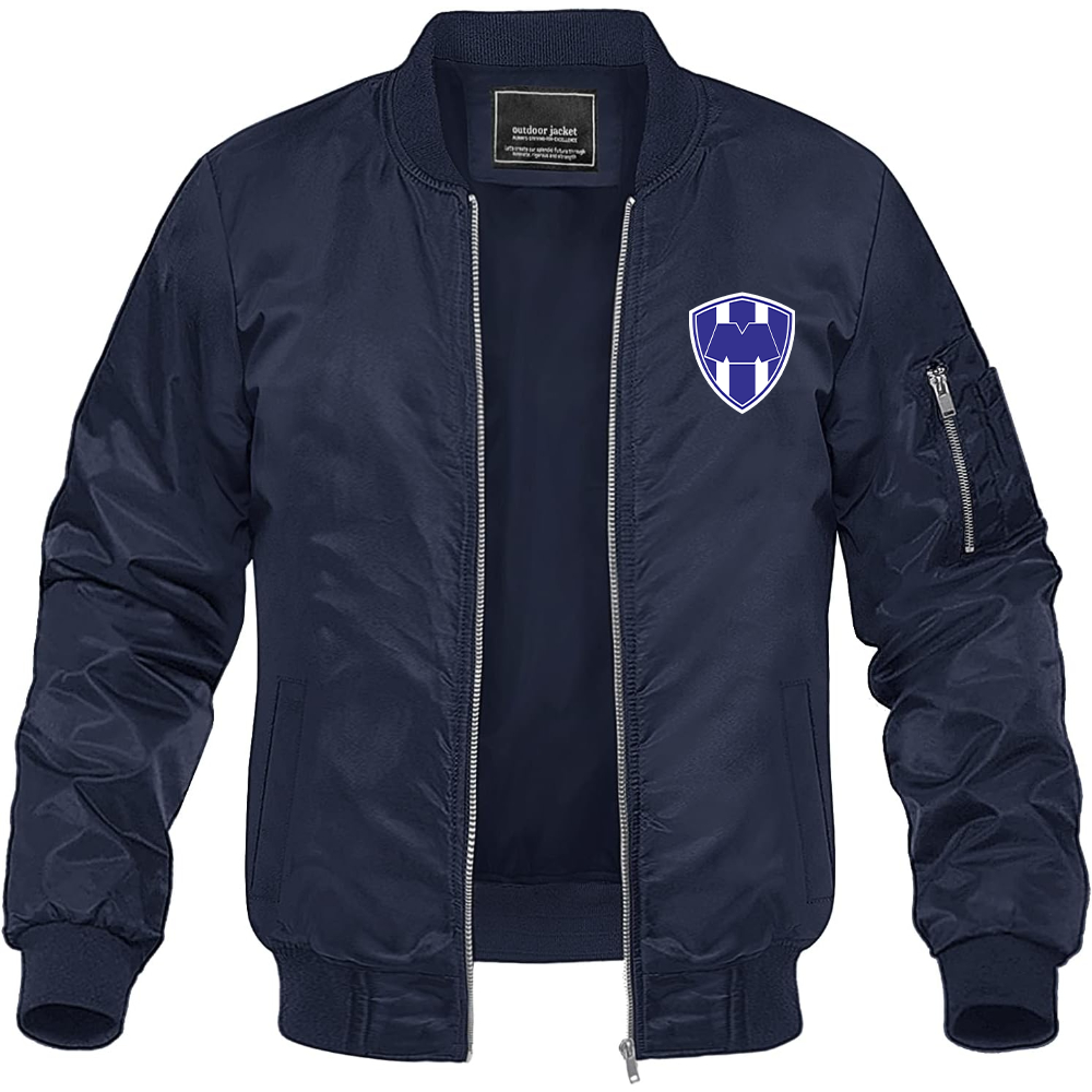 Men's Monterrey FC Lightweight Bomber Jacket Windbreaker Softshell Varsity Jacket Coat