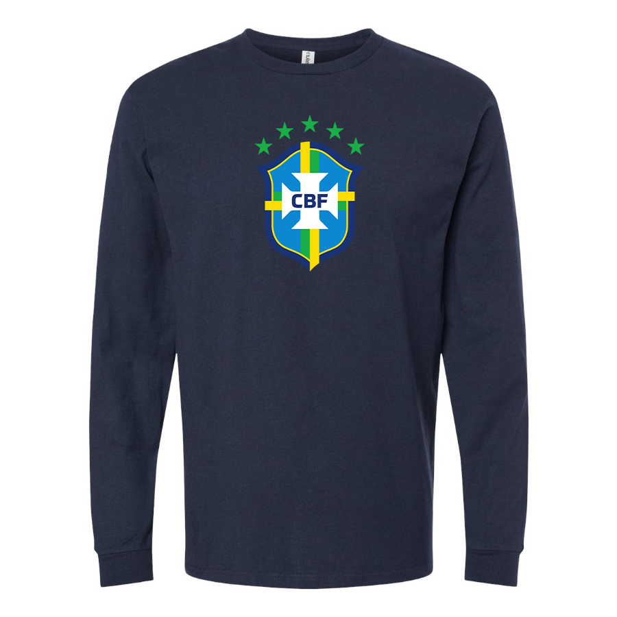 Men's Brazil National Soccer Team Long Sleeve T-Shirt