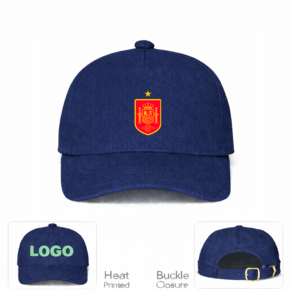 Spain Red Logo National Soccer Team Dad Baseball Cap Hat