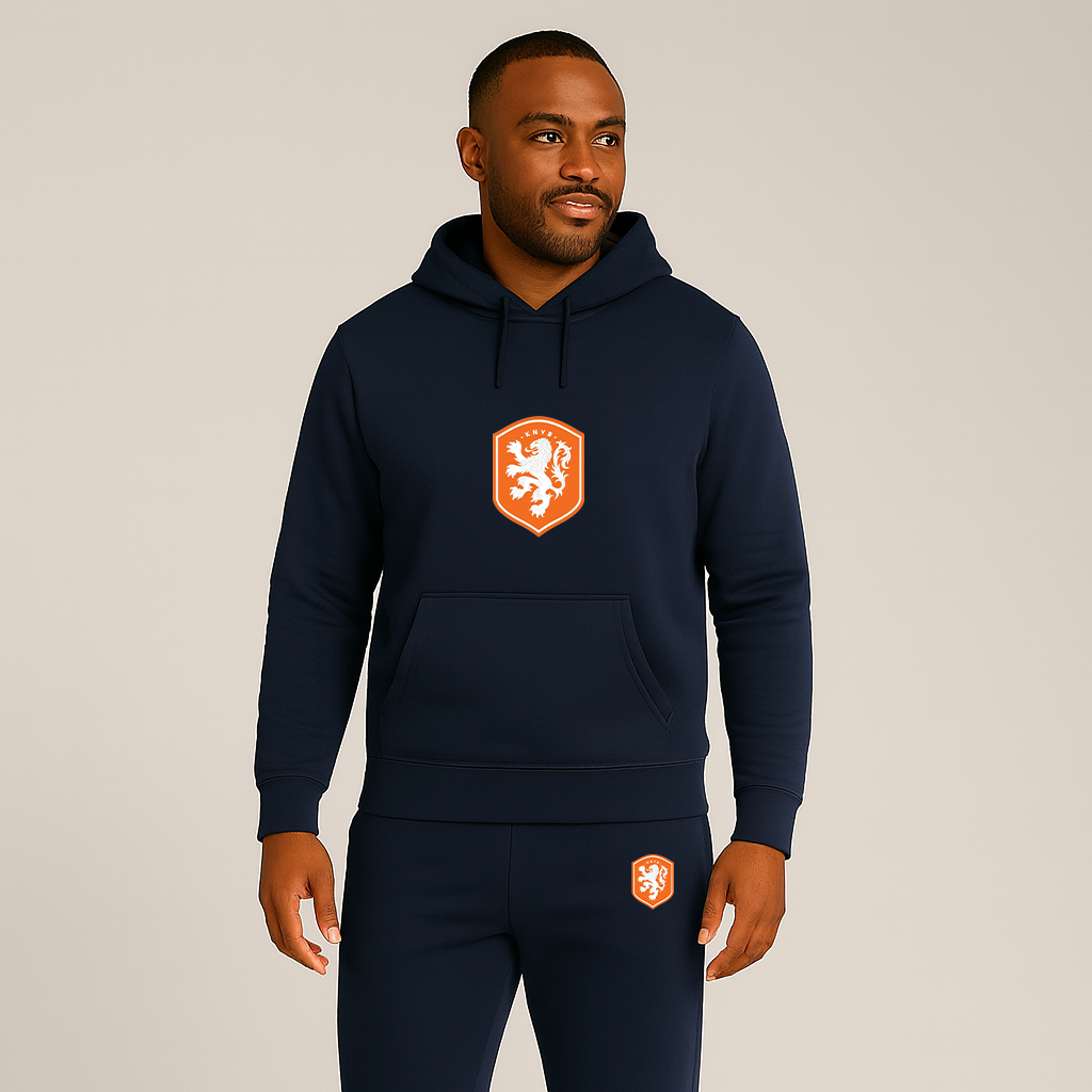 Men's Netherlands National Soccer Team Hoodie Joggers Set