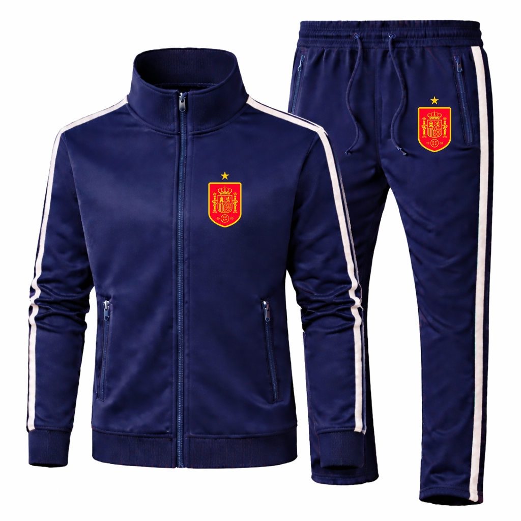 Men's Spain Red Logo National Soccer Team Dri-Fit TrackSuit