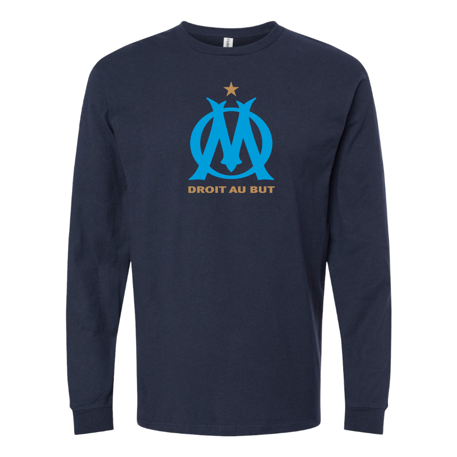 Men's Olympique de Marseille FC Cotton Long Sleeve T-Shirt