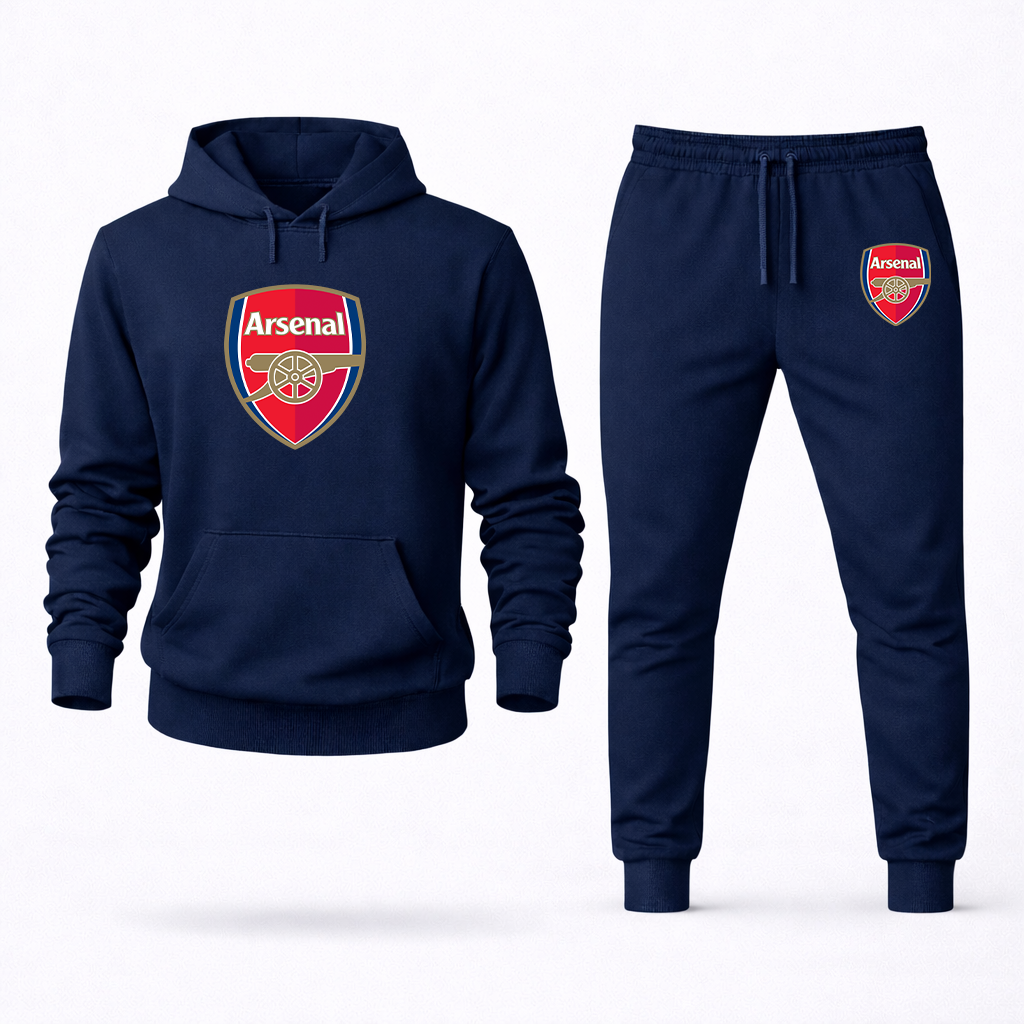 Men's Arsenal Soccer Logo Hoodie Joggers Set