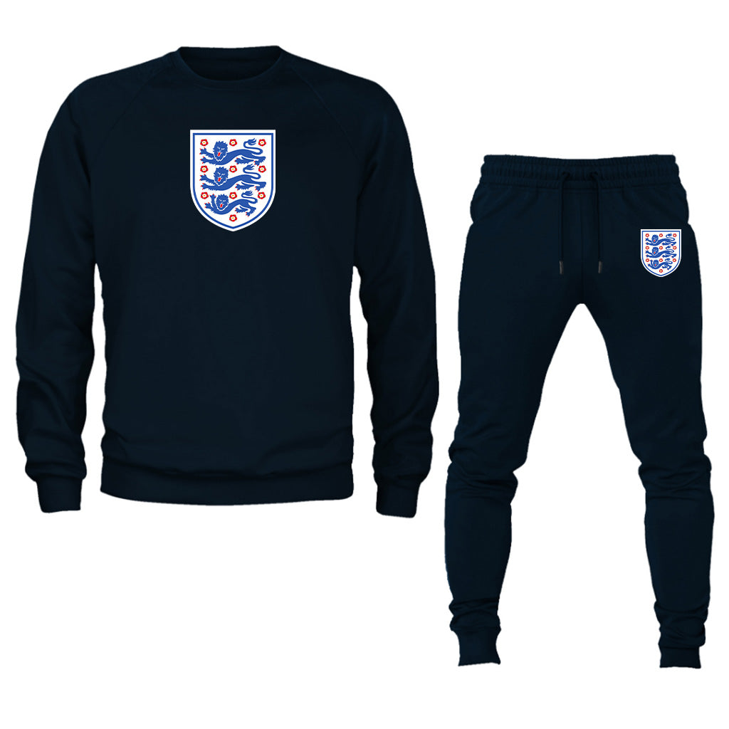 Men's England National Football Team Crewneck Sweatshirt Joggers Suit