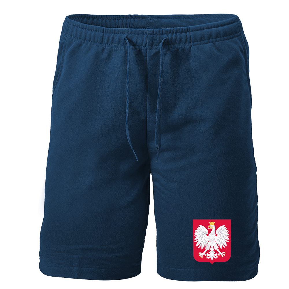 Men's Poland National Soccer Team Athletic Fleece Shorts