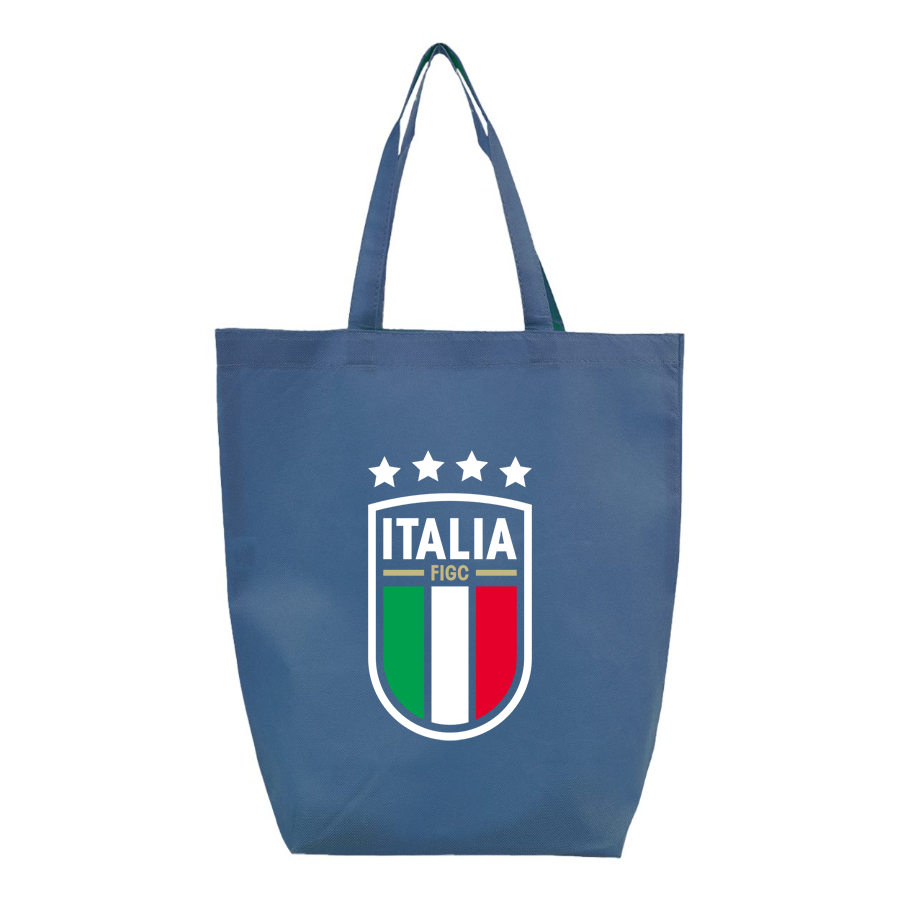 Italy National Soccer Team (Blue) (White) - Q-Tees - Non-Woven Gusset Bottom Tote - Q1251