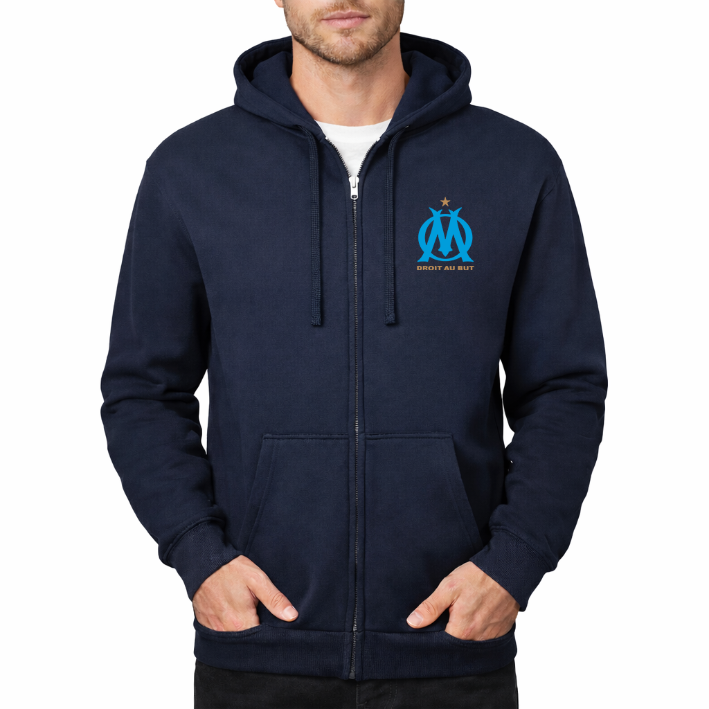 Men's Olympique de Marseille FC Zipper Hoodie