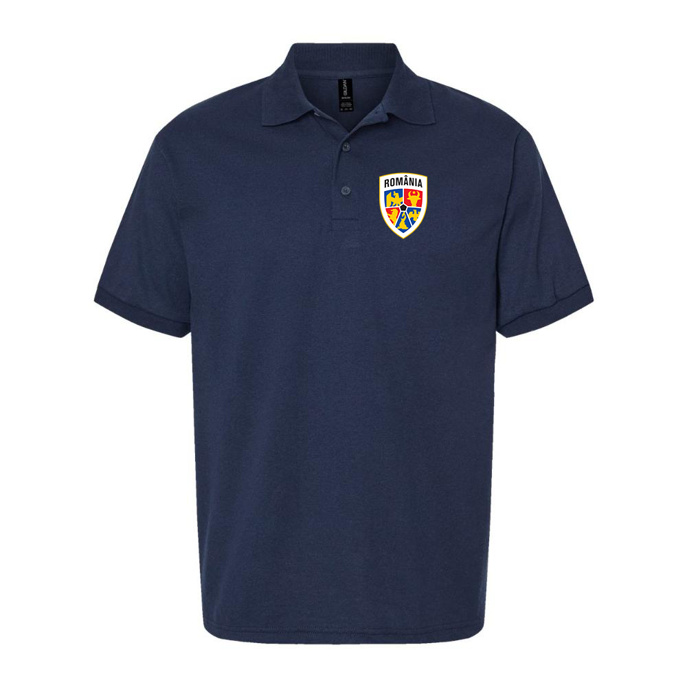 Men's Romania National Soccer Team Dry Blend Polo