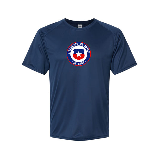 Youth Kids Chile National Soccer Team Performance T-Shirt