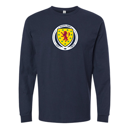 Men's Scotland National Soccer Team Cotton Long Sleeve T-Shirt