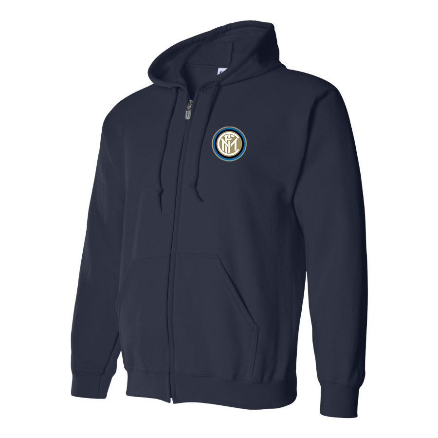 Men's Inter Milan Soccer Zipper Hoodie