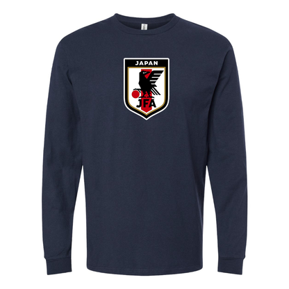 Men's Japan National Soccer Team Cotton Long Sleeve T-Shirt