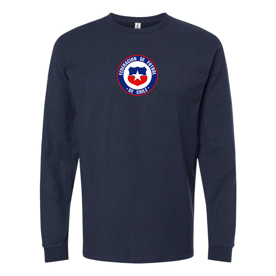 Youth Kids Chile National Soccer Team  Long Sleeve T-Shirt