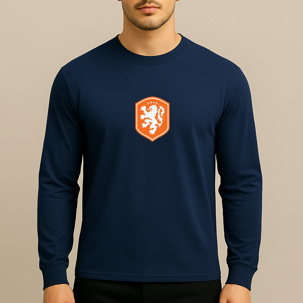 Men's Netherlands National Soccer Team Long Sleeve T-Shirt