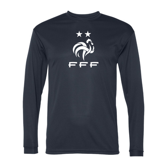Men’s France Soccer Performance Long Sleeve T-Shirt