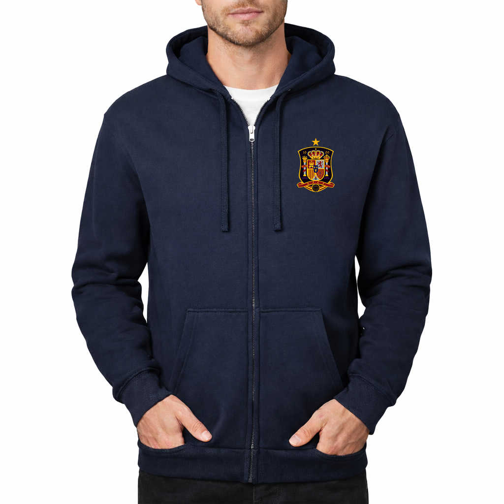 Men's Spain National Soccer Team Zipper Hoodie