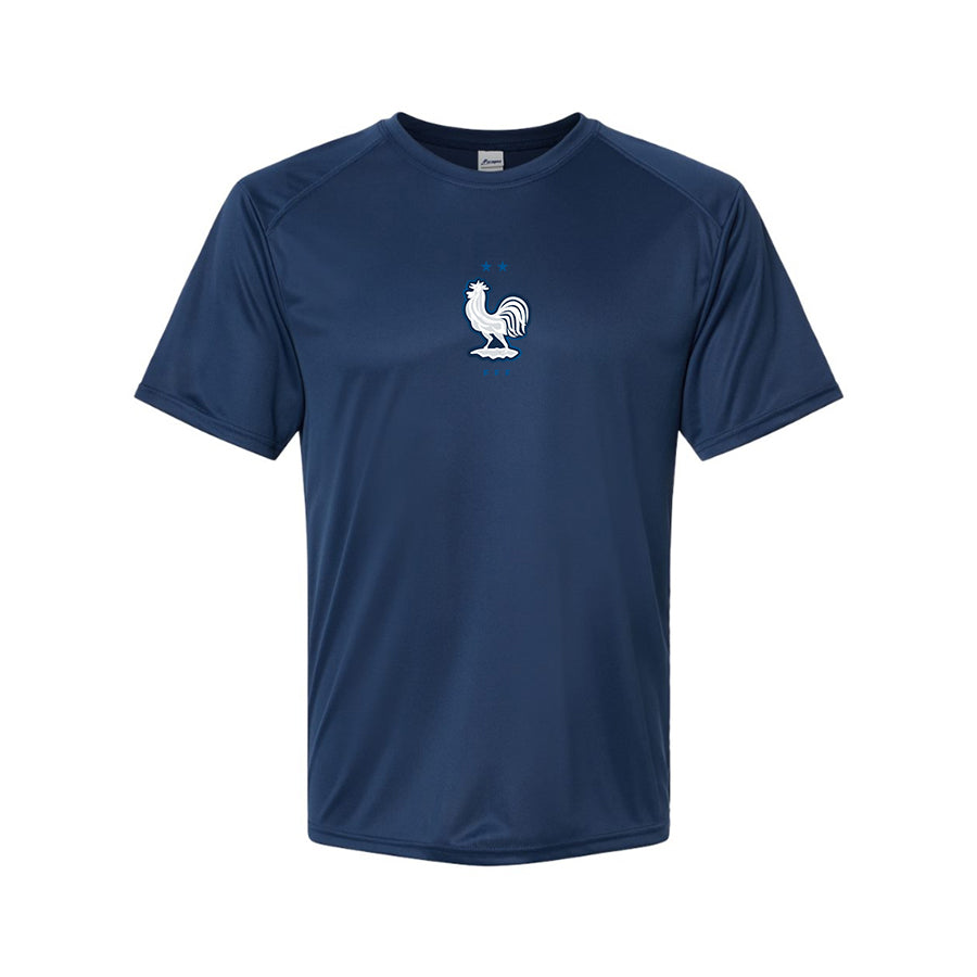 Youth Kids France National Soccer Team Performance T-Shirt