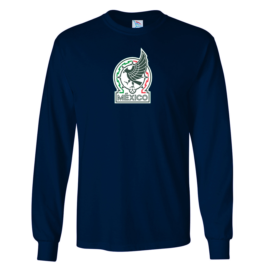 Men’s Mexico Soccer Cotton Long Sleeve T-Shirt