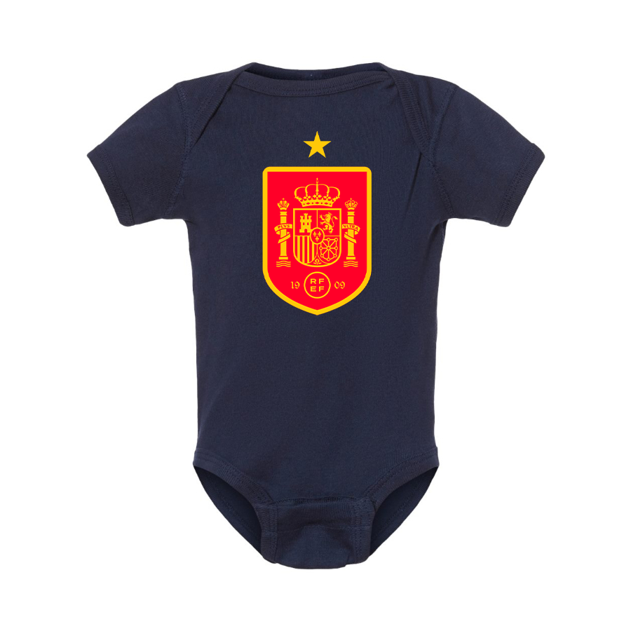 Spain Red Logo National Soccer Team Baby Romper Onesie