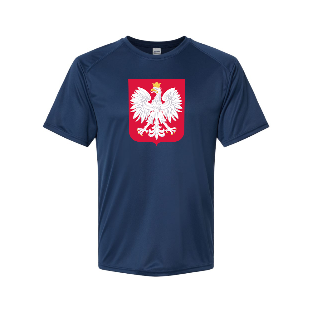 Youth Kids Poland National Soccer Team Performance T-Shirt