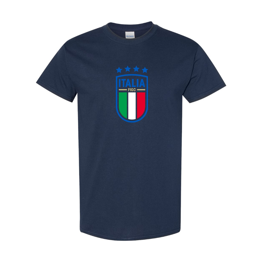Youth Kids Italy National Soccer Cotton T-Shirt