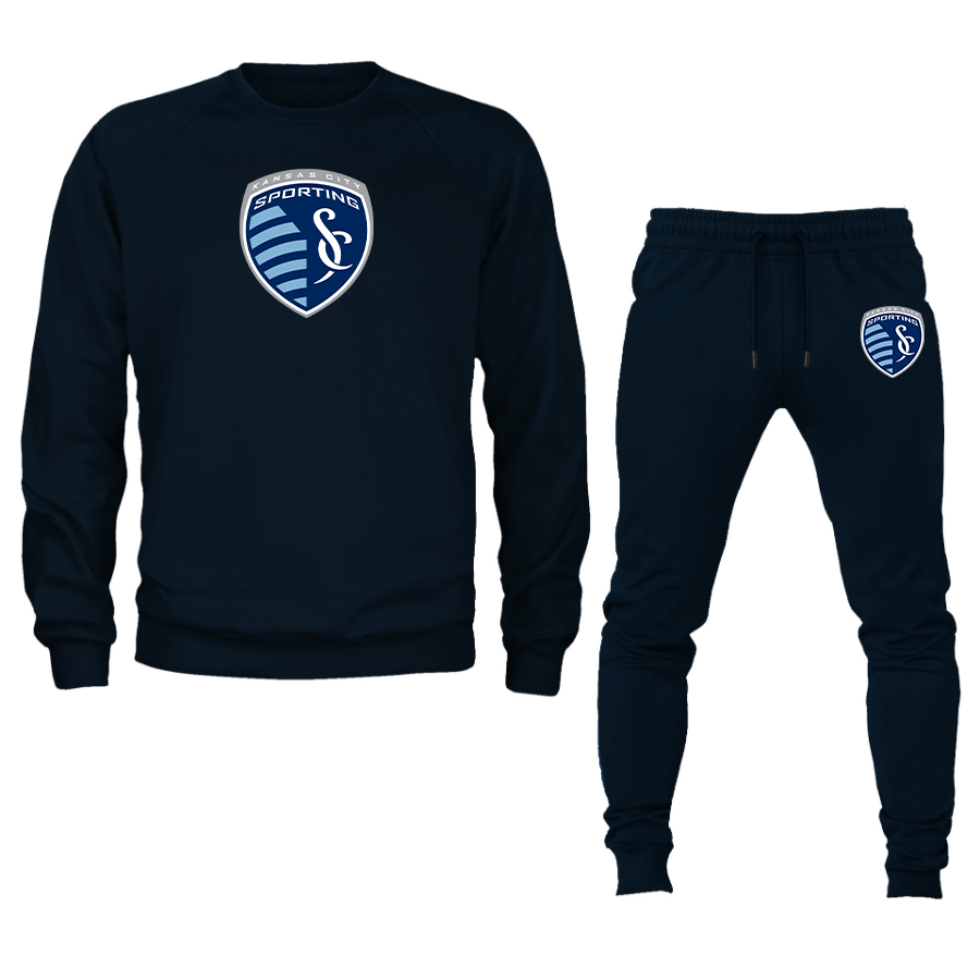 Men's Sporting Kansas City FC Crewneck Sweatshirt Joggers Suit