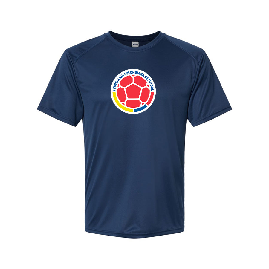 Youth Kids Colombia National Soccer Team Performance T-Shirt