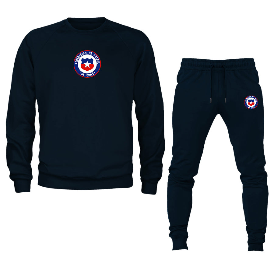 Men's Chile National Soccer Team  Crewneck Sweatshirt Joggers Suit