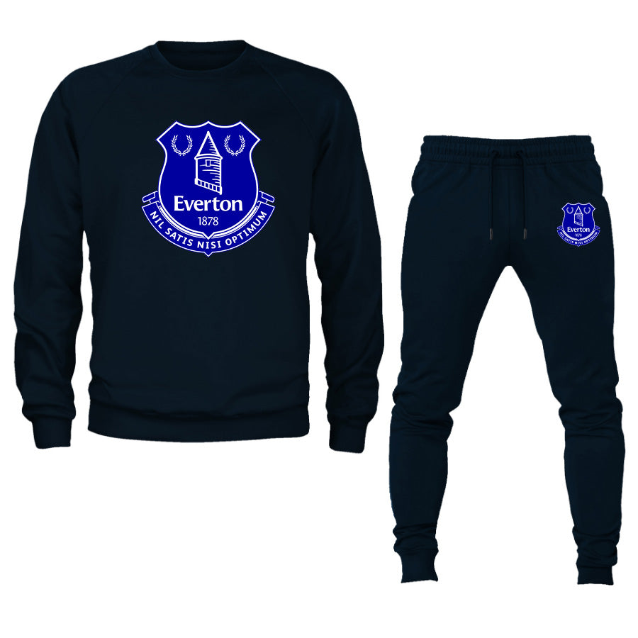 Men's Everton FC Logo Crewneck Sweatshirt Joggers Suit