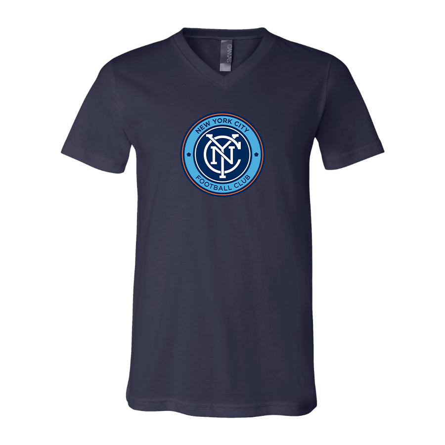 Men’s  New York City FC  - BELLA + CANVAS - Jersey V-Neck Tee - 3005