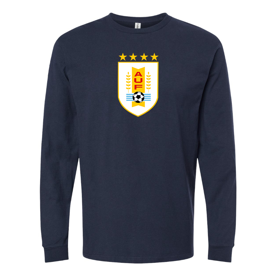 Men's Uruguay National Soccer Team Long Sleeve T-Shirt