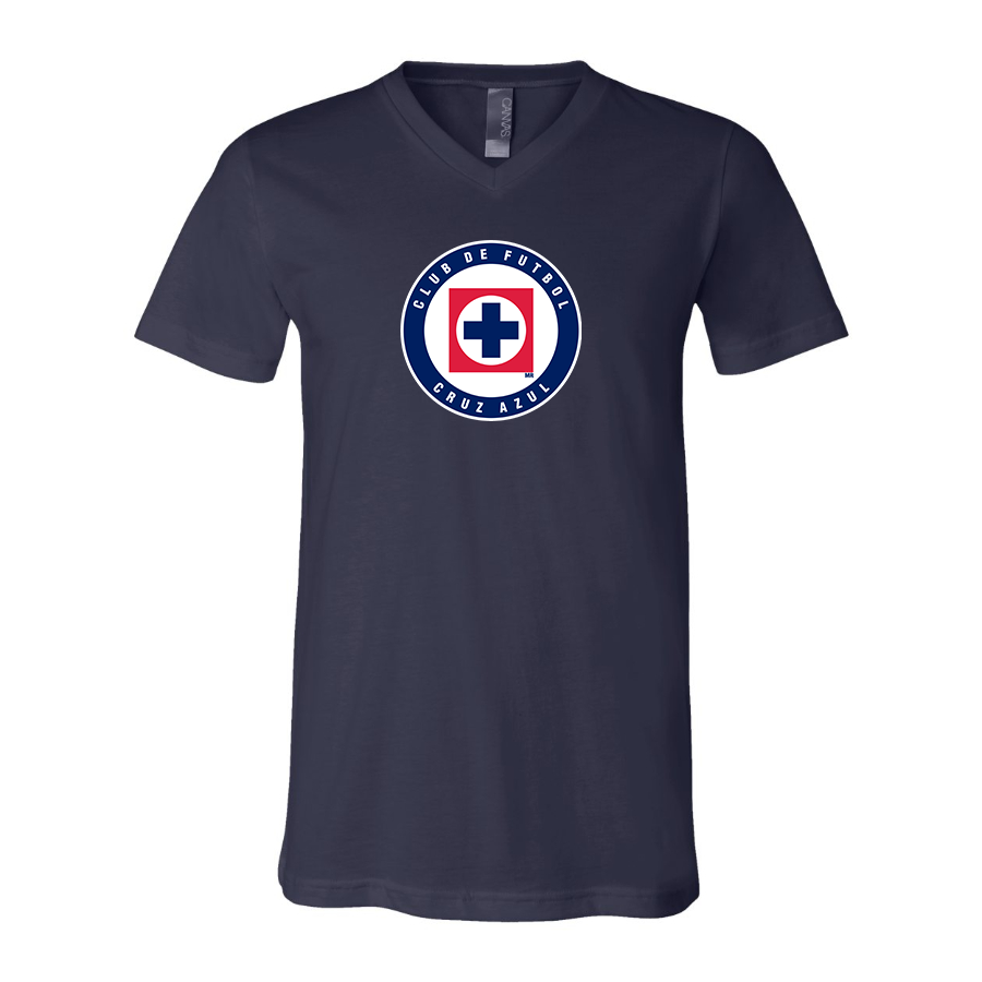 Men’s Cruz Azul Football Club - BELLA + CANVAS - Jersey V-Neck Tee - 3005