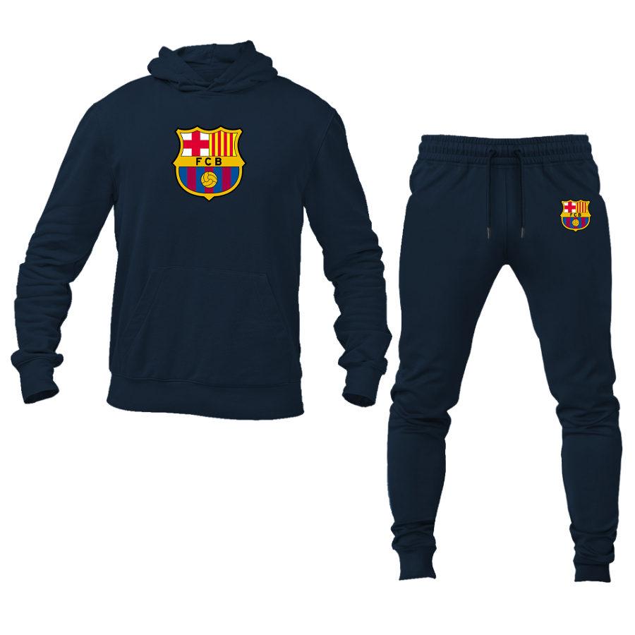 Men's F.C. Barcelona Soccer Logo Hoodie Joggers Set