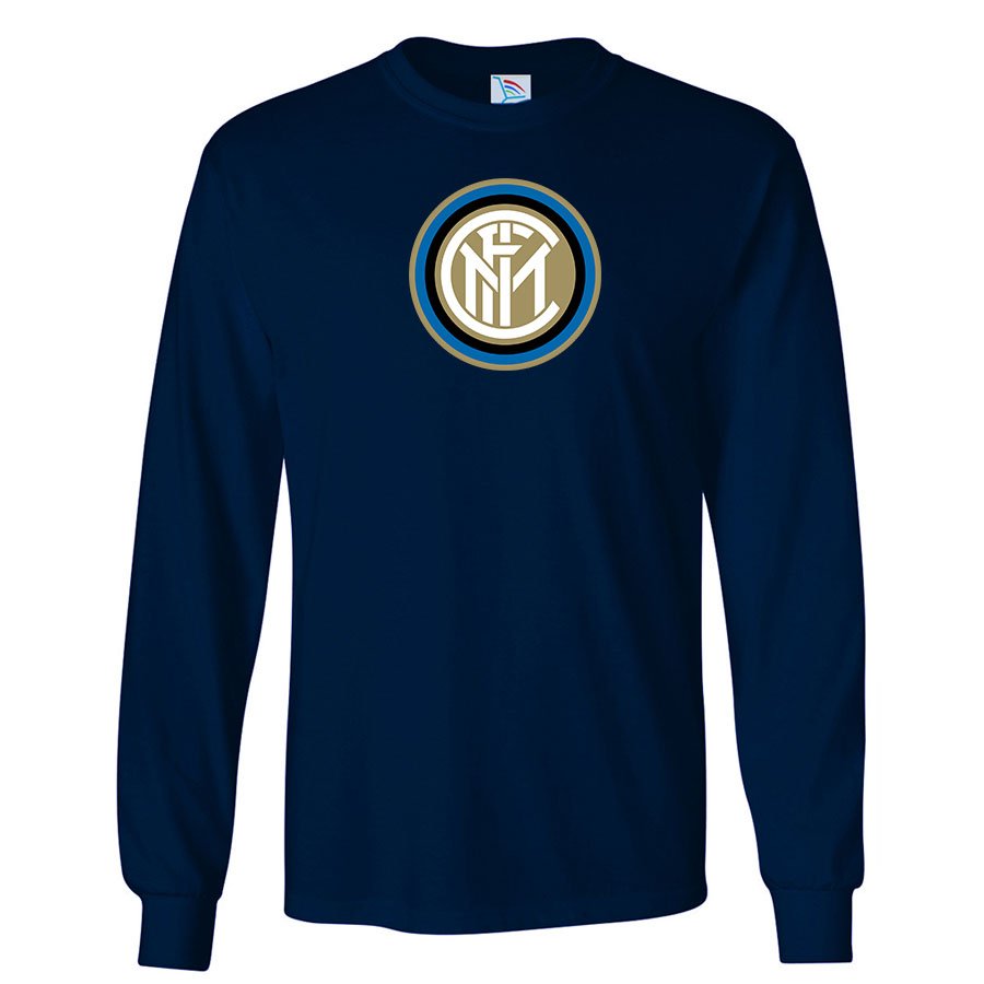 Youth Kids Inter Milan Soccer Long Sleeve T-Shirt