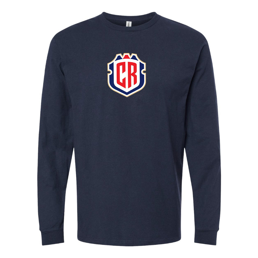 Men's Costa Rica National Soccer Team Long Sleeve T-Shirt