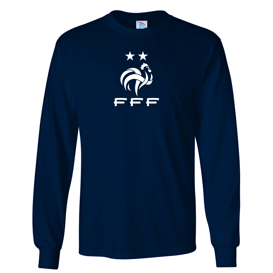 Men's France Soccer Long Sleeve T-Shirt