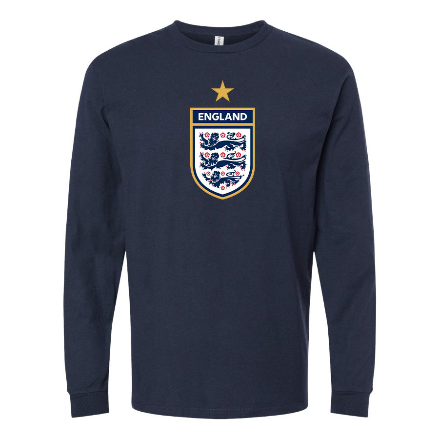 Youth Kids England National Soccer Team Long Sleeve T-Shirt