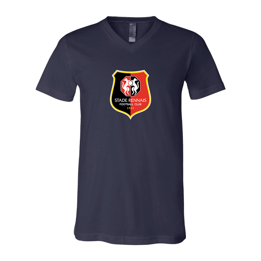 Men’s Stade Rennais FC - BELLA + CANVAS - Jersey V-Neck Tee - 3005