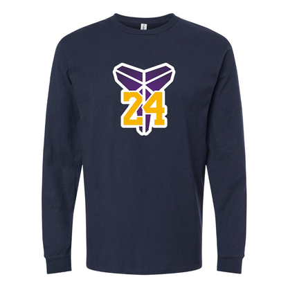 Men's Kobe Bryant Mamba 24 Cotton Long Sleeve T-Shirt