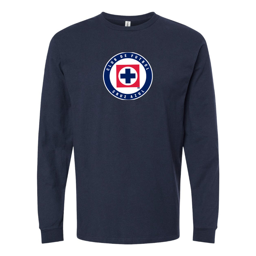 Youth Kids Cruz Azul Football Club Long Sleeve T-Shirt