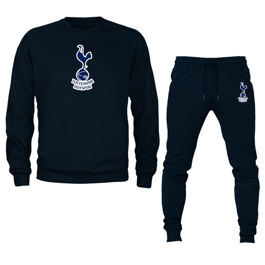 Men’s Tottenham Hotspur F.C. Soccer Logo Crewneck Sweatshirt Joggers Suit