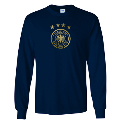 Men's Germany Soccer Cotton Long Sleeve T-Shirt
