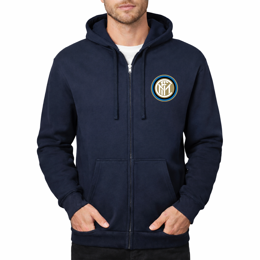 Men's Inter Milan Soccer Zipper Hoodie