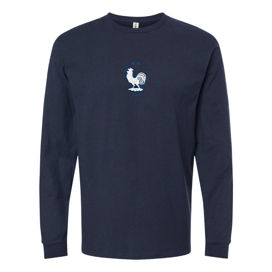 Youth Kids France National Soccer Team  Long Sleeve T-Shirt