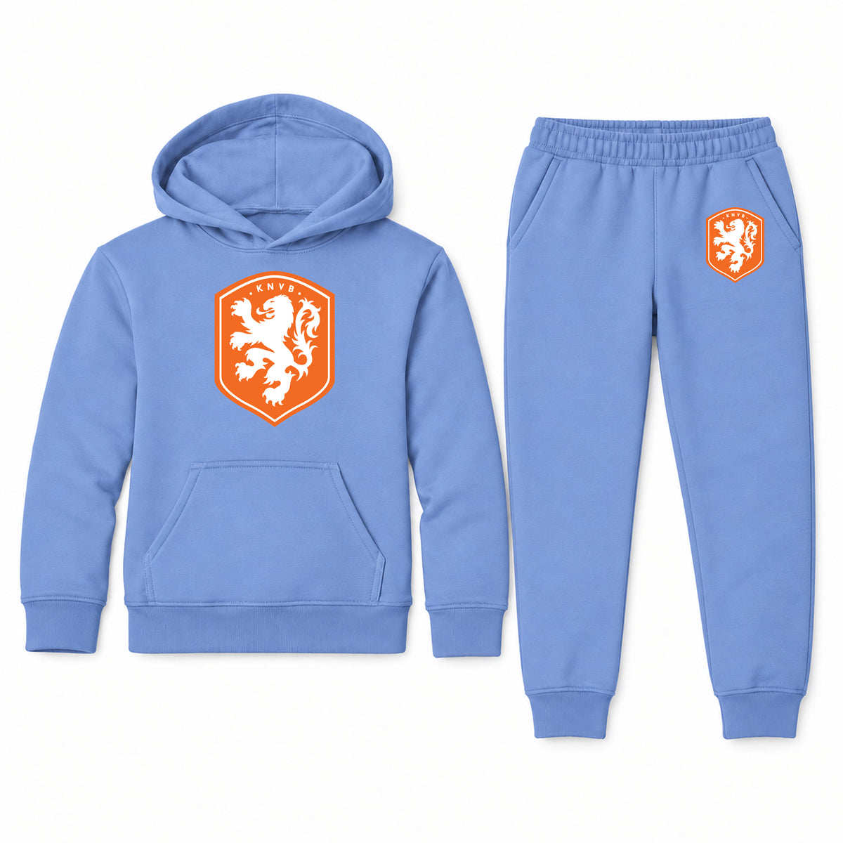 Netherlands National Soccer Team youth hoodie jogger set, Carolina Blue, Youth Large ages 10–12