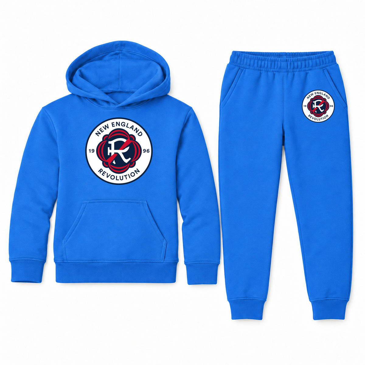 New England Revolution FC youth hoodie jogger set, Blue, Youth Large ages 10–12