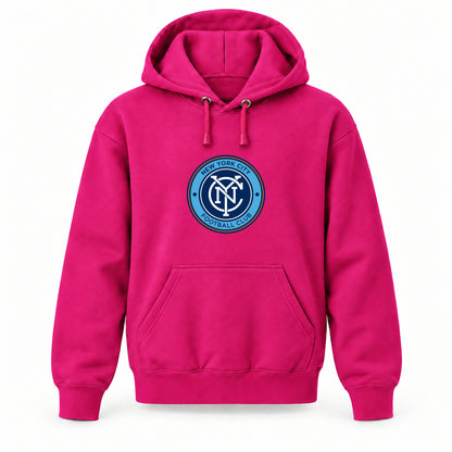 New York City FC - Youth Large Hoodie (Ages 10–12) | Color: Hot Pink
